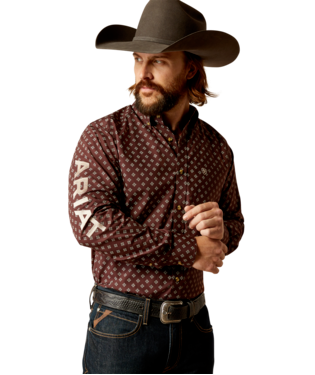 [10052628] MNS TEAM KOEN FTD LONG SLEEVE SHIRT BROWN/TAN