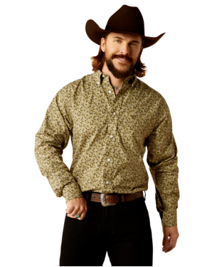 [10053907] MNS WF FLEMMING FTD LONG SLEEVE SHIRT BROWN