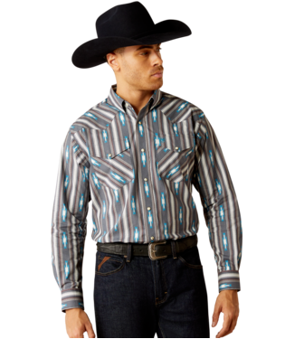 [10054077] MNS CALLAHAN SNP LONG SLEEVE SHIRT GREY