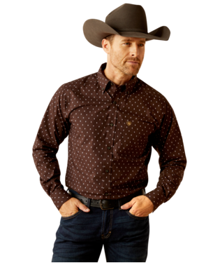 [10054079] MNS CHANCE FTD LONG SLEEVE SHIRT BROWN
