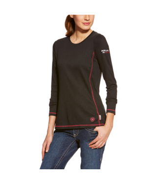 ***Item Discontinued-Limited Quantities*** WMS FR POLARTEC POWERDRY LONG SLEEVE TOP BLACK