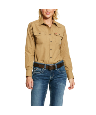 WMS FR FEATHERLIGHT LONG SLEEVE WORK SHIRT KHAKI