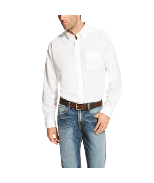 [10020331] MNS WF SOLID LONG SLEEVE SHIRT WHITE