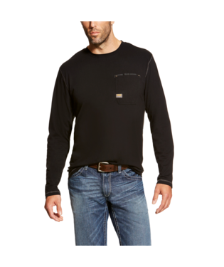 [10019056] MNS REBAR WORKMAN LONG SLEEVE T SHIRT BLACK