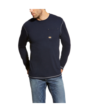 [10019058] MNS REBAR WORKMAN LONG SLEEVE T SHIRT NAVY