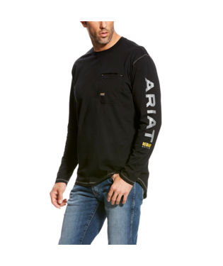 [10023916] MNS REBAR WRKMN LG LONG SLEEVE T SHIRT BLACK