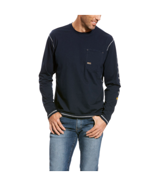 [10023920] MNS REBAR WRKMN LG LONG SLEEVE T SHIRT NAVY