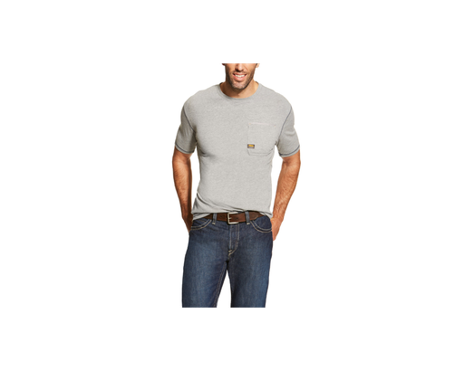 [10019131] MNS REBAR WORKMAN SHORT SLEEVE T SHIRT HEATHER GREY