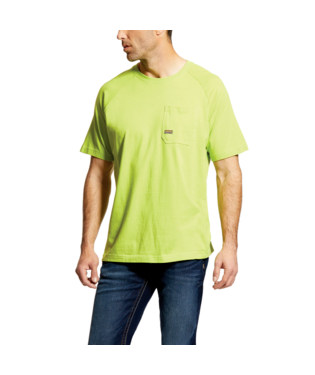 [10025374] MNS RBR COTTON STRONG SHORT SLEEVE T SHIRT LIME