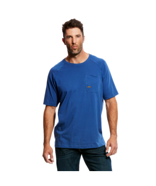 [10025377] MNS RBR COTTON STRONG SHORT SLEEVE T SHIRT METAL BLUE