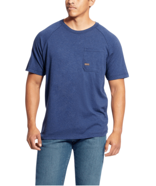 [10025378] MNS RBR COTTON STRONG SHORT SLEEVE T SHIRT NAVY HEATHER