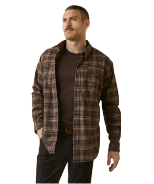[10046796] MNS RBR FLANNEL DRSTR LONG SLEEVE WORK SHIRT BEECH PLAID