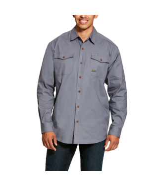 [10027830] MNS REBAR MD TGH DRST LONG SLEEVE WORK SHIRT STEEL