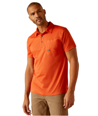 [10048616] MNS REBAR FOREMAN SHORT SLEEVE POLO ORANGE RUST