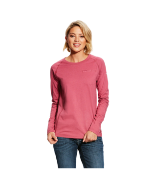 [10025379] WMS FR AIR CREW LONG SLEEVE T SHIRT ROSE VIOLET