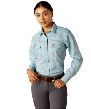 [10048479] WMS FR MARTLET LONG SLEEVE WORK SHIRT ARCTIC BLUE