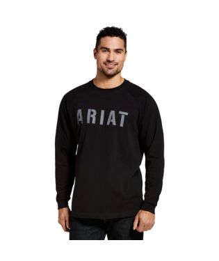 [10032848] MNS REBAR CTNSTR BLOC LONG SLEEVE T SHIRT BLACK