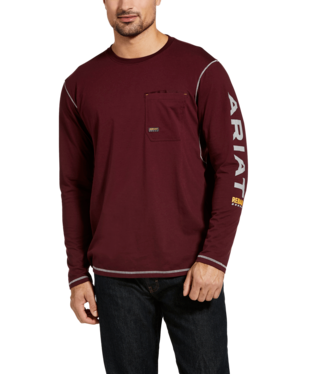 [10032963] MNS REBAR WRKMN LG LONG SLEEVE T SHIRT MALBEC