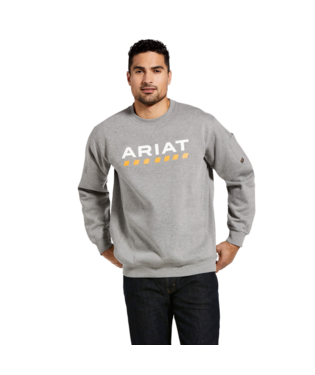[10033207] MNS REBAR WRKMN LOGO SWEATSHIRT HEATHER GREY