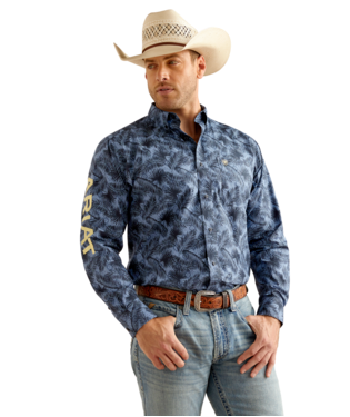 [10048393] MNS TEAM GARETT LONG SLEEVE SHIRT BLUE