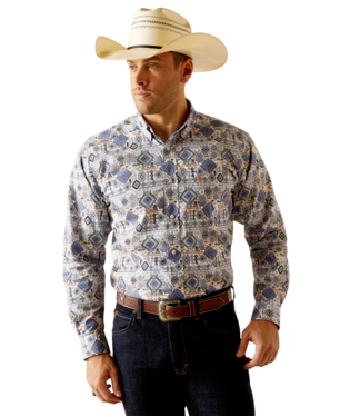 [10048432] MNS DONALD LONG SLEEVE SHIRT BLUE