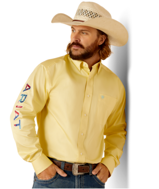 [10048806] MNS TEAM LOGO TWILL LONG SLEEVE SHIRT FROZEN SUN