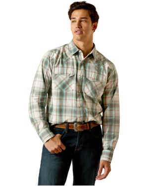 [10051249] MNS HANSAI RETRO SNP LONG SLEEVE SHIRT EGRET