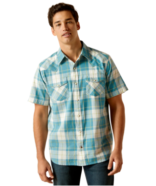 [10051254] MNS HARRY RETRO SNP SHORT SLEEVE SHIRT GASOLINE