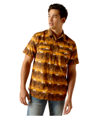 [10051303] MNS HEATH RETRO SNP SHORT SLEEVE SHIRT MINK