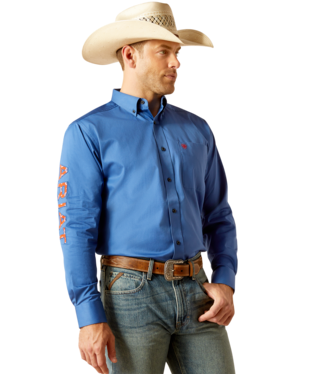 [10051339] MNS TEAM LOGO TWILL LONG SLEEVE SHIRT BRIGHT COBALT