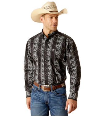 [10051460] MNS JARED LONG SLEEVE SHIRT BLACK