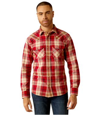 [10052322] MNS HONOR RETRO SNP LONG SLEEVE SHIRT ROSEWOOD