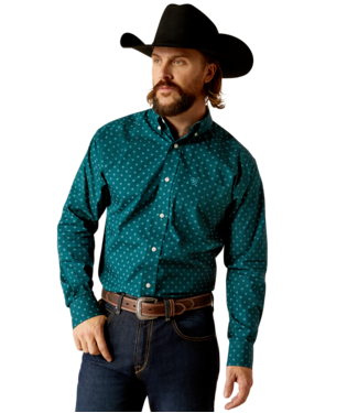 [10052374] MNS WF GUNNAR LONG SLEEVE SHIRT DEEP TEAL