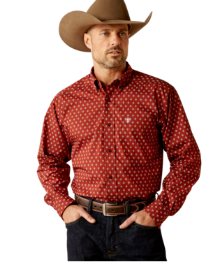 [10053867] MNS PAX LONG SLEEVE SHIRT BURGUNDY