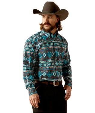[10053868] MNS PRESTCOT LONG SLEEVE SHIRT TEAL