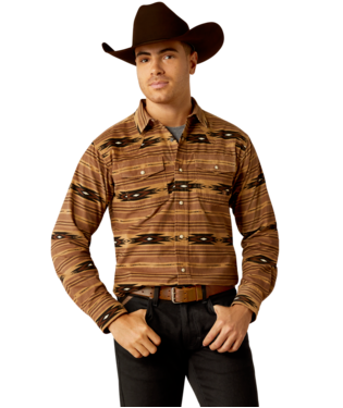 [10053874] MNS HOBART RETRO SNP LONG SLEEVE SHIRT PINE BARK