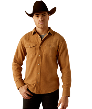 [10053875] MNS HYDE RETRO SNP LONG SLEEVE SHIRT PALE KHAKI