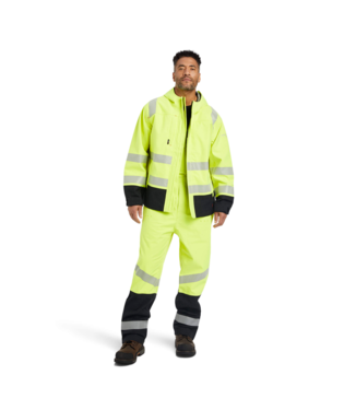 MNS FR HI-VIS HOODED H2O JACKET HI-VIS YELLOW