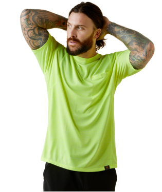 [10043326] MNS RBR EVOLVE ATHLTC SHORT SLEEVE T SHIRT SAFETY YELLOW