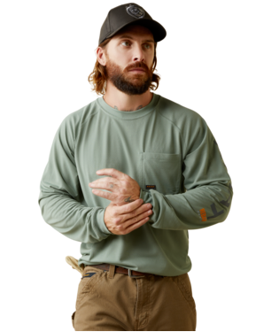 [10043541] MNS REBAR HEAT FIGHTER LONG SLEEVE T SHIRT LILY PAD PERISCOPE