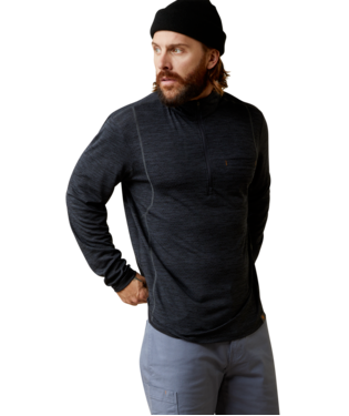 [10043620] MNS RBR EVOLUTION 1/2 ZIP LONG SLEEVE T SHIRT BLACK