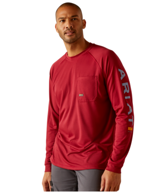 [10048750] MNS REBAR HEAT FIGHTER LONG SLEEVE T SHIRT TIBETAN RED