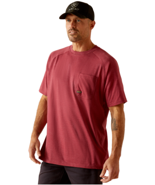 [10048890] MNS RBR COTTON STRONG SHORT SLEEVE T SHIRT ROAN ROUGE HEATHER