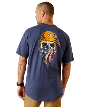 [10050813] MNS RBR WKMN BORN SHORT SLEEVE T SHIRT NAVY HEATHER/USA