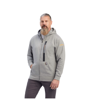 [10041537] SWEATSHIRT, MNS REBAR WORKMAN FULL ZIP HOODIE HEATHER GREY