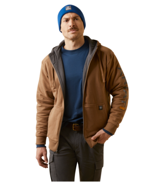 [10046618] SWEATSHIRT, MNS REBAR ALL-WTHR FUL ZP HOODIE REBAR KHAKI