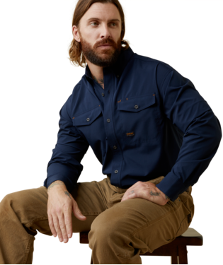 [10043835] MNS REBAR MD TGH VTTK LONG SLEEVE WORK SHIRT NAVY