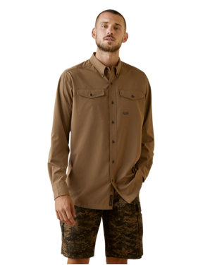 [10043836] MNS REBAR MD TGH VTTK LONG SLEEVE WORK SHIRT KHAKI