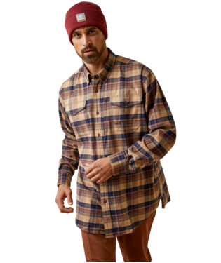[10046636] MNS RBR FLANNEL DRSTR LONG SLEEVE WORK SHIRT TIGER EYE PLAID