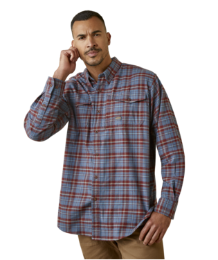 [10046637] MNS RBR FLANNEL DRSTR LONG SLEEVE WORK SHIRT NEW MAROON